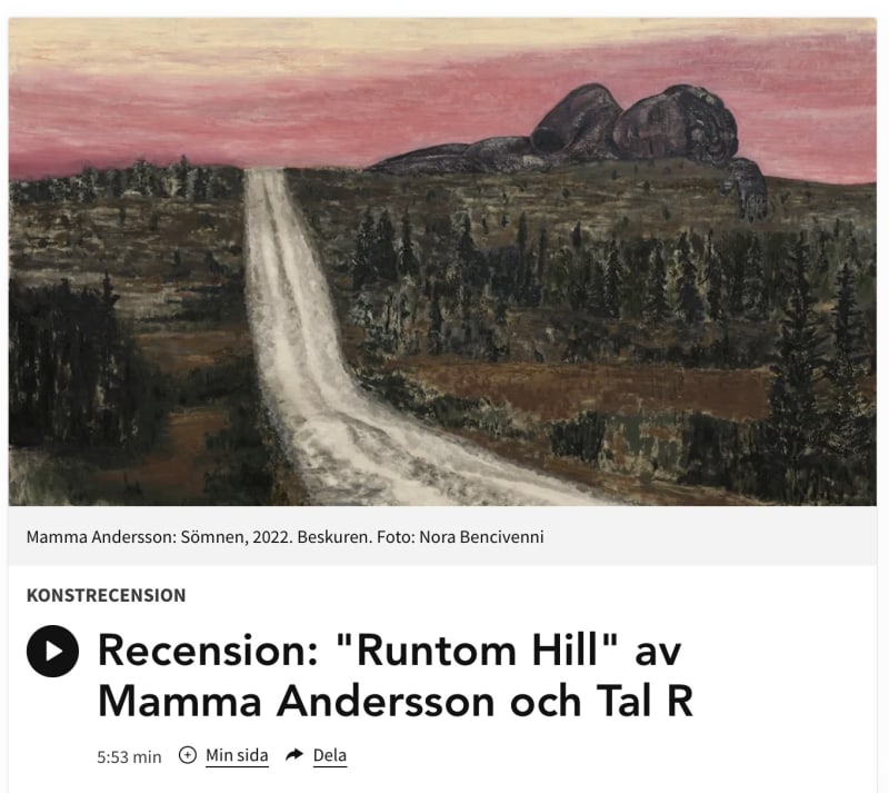 Review on Kulturnytt i P1, Mamma Andersson