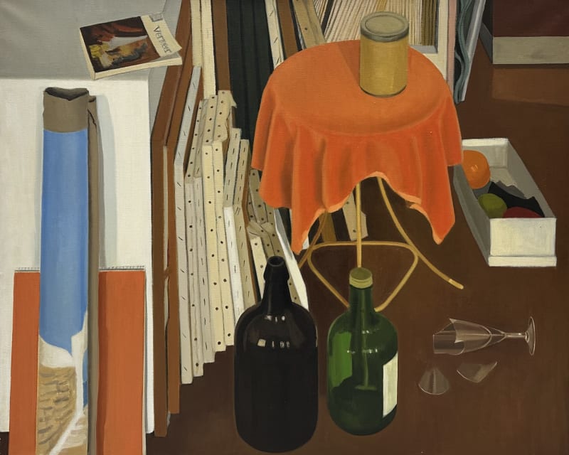 Aimée Moreau, Vermeer et verre cassé, 1967, oil on canvas, 82 x 102 cm