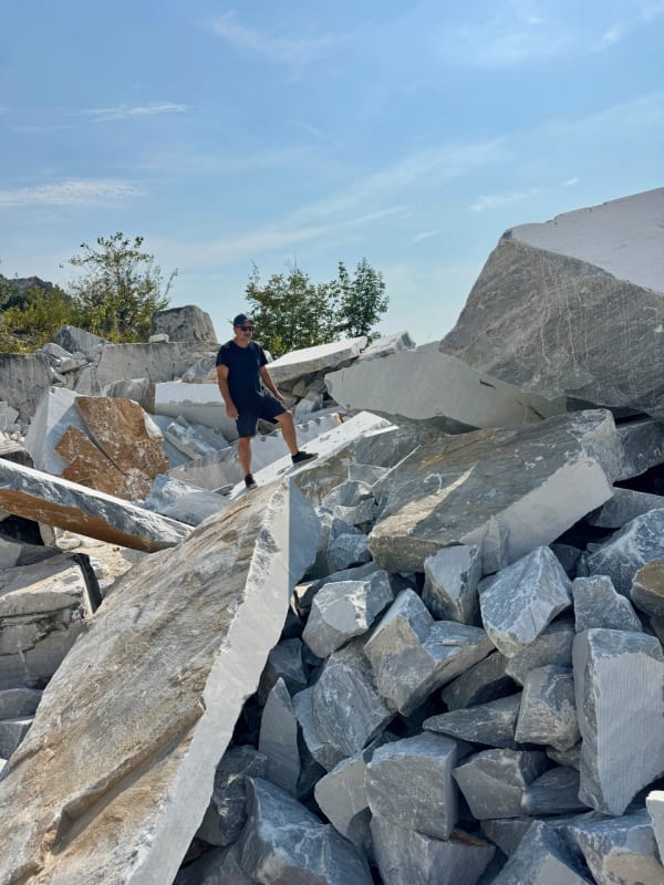 Séverin Guelpa in Carrara, Italy