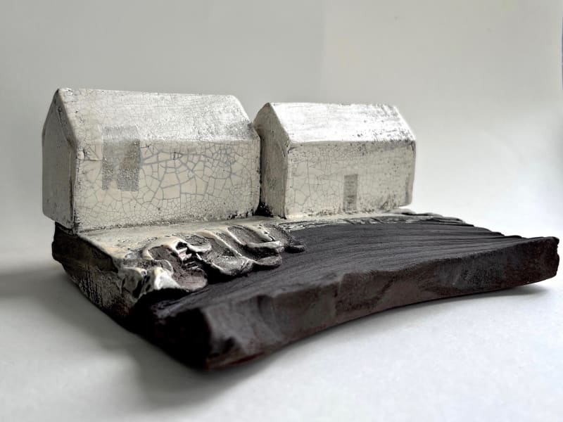 Boundary Black clay, earthenware fired 9 x 20 x 17cm