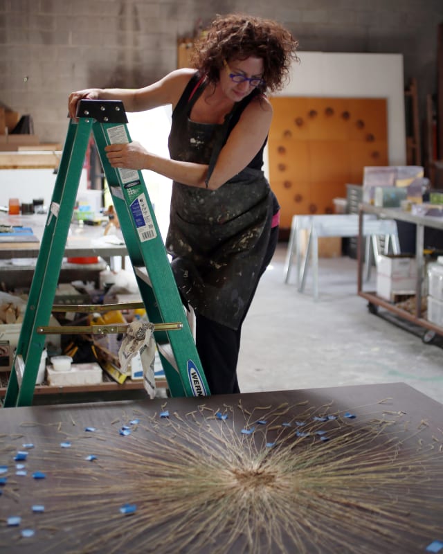 Mayme Kratz in the studio