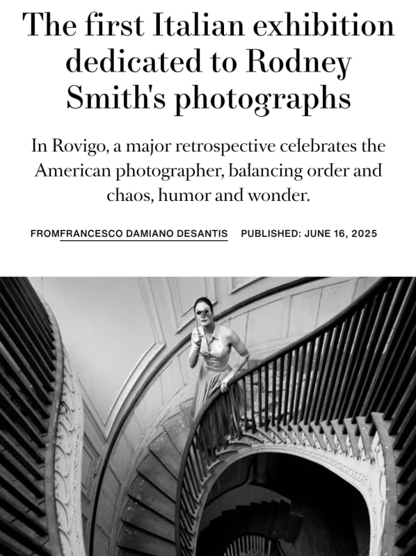 The First Italian Exhibition Dedicated to Rodney Smith's Photographs