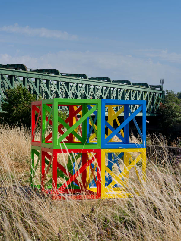 Rasheed Araeen, Untitled The Line (2025). Courtesy The Line, London. Photo: Angus Mill.
