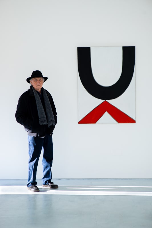 Brian Rice with 'The Creation of the Buddha of Time Passed', 1962