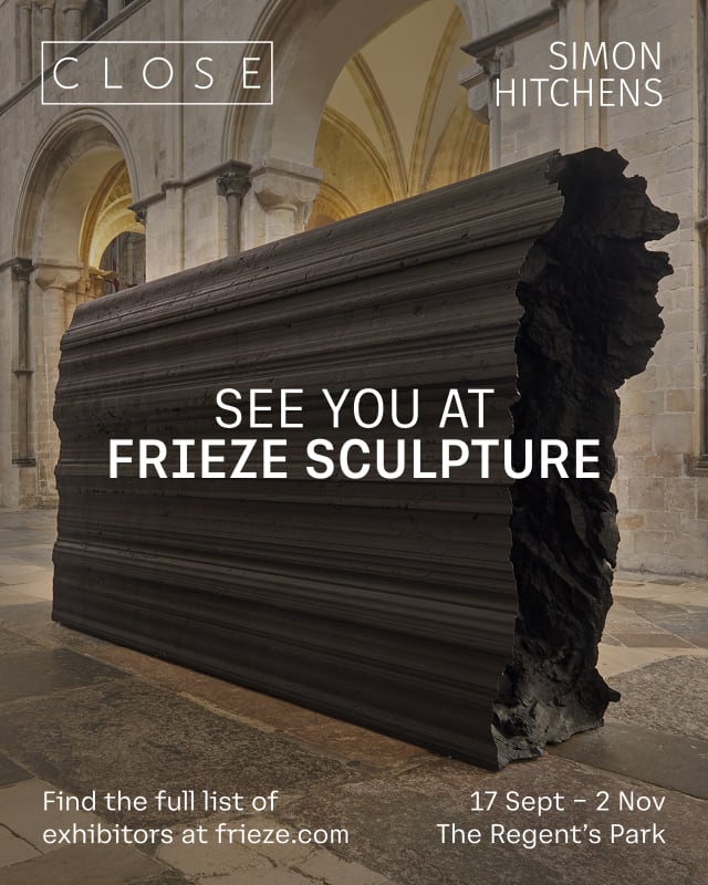 Simon Hitchens to participate in Frieze Sculpture 2025