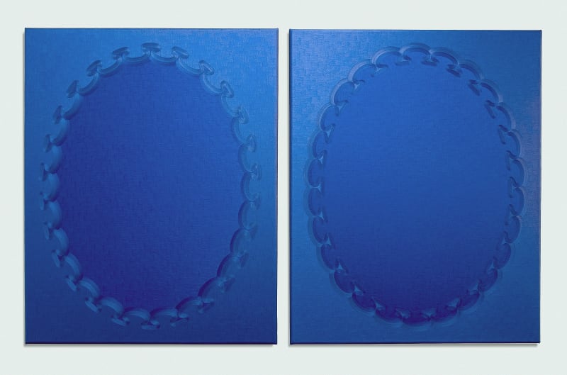 Jane Harris, Blue Bleu (Diptych), 2014