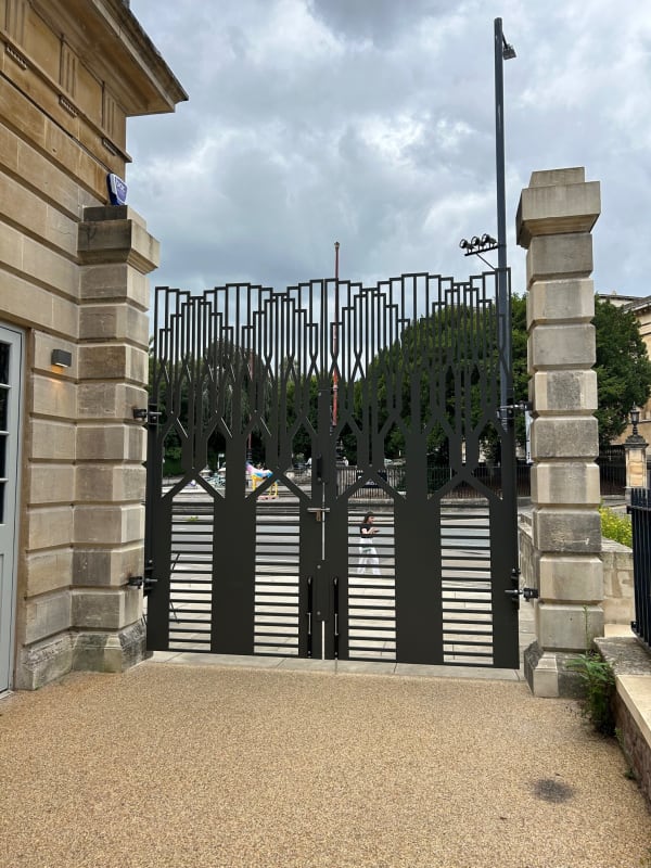 The gates outside the RWA