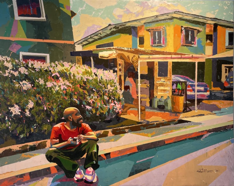 MOYO JOLAOLU CONVERSATIONS ON THE ROAD 72023Acrylic on Canvas48 x 60 inches