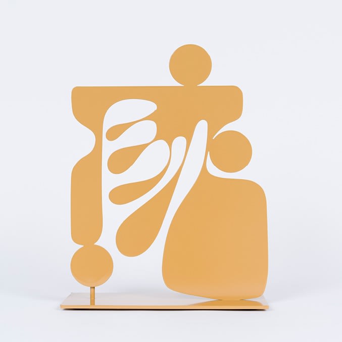 Cody Hudson, The Colors Triggered by Certain Sounds (First Wave), 2023, powder-coated steel, 20.75 x 16 x 7 in. (52.7 x 40.6 x 17.8 cm)