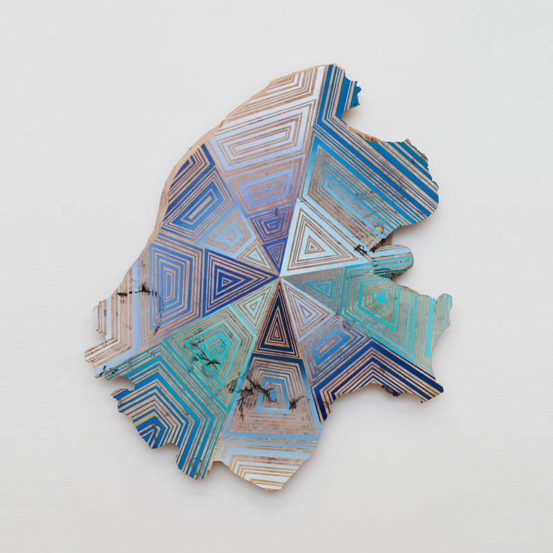 Jason Middlebrook, Sky Series #9, 2022, acrylic on maple, 27 x 22.5 x 2 in. (68.6 x 57 x 5 cm)