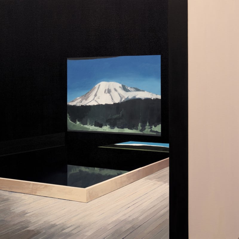 Detail, Projection (James Cohan with Bill Viola, 2018), 2018, oil and acrylic on canvas, 36 x 54 in. (91.4 x 137.2 cm)