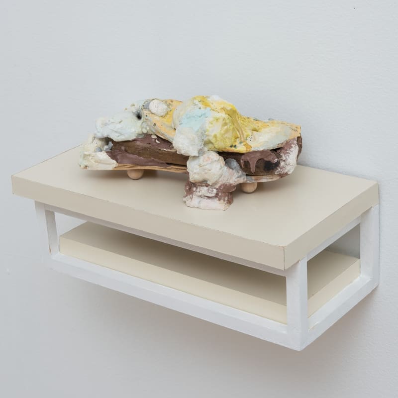 Montello #6, 2020, hydrocal, air dry clay, wood, pigment, watercolor, enamel, and polyurethane, 8 x 12 x 6.5 in. (20.3 x 30.5 x 16.5 cm)