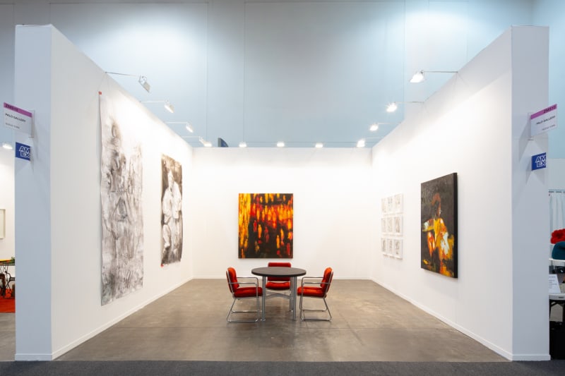 An installation view of Palo Gallery's Lewinale Havette booth at Zona Maco 2025.