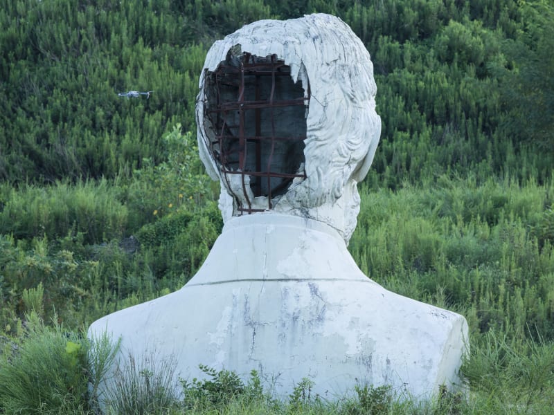 Andrea Orejarena & Caleb Stein, Abraham Lincoln & Drone. 2021. © Orejarena & Stein. Courtesy Palo Gallery, NY.