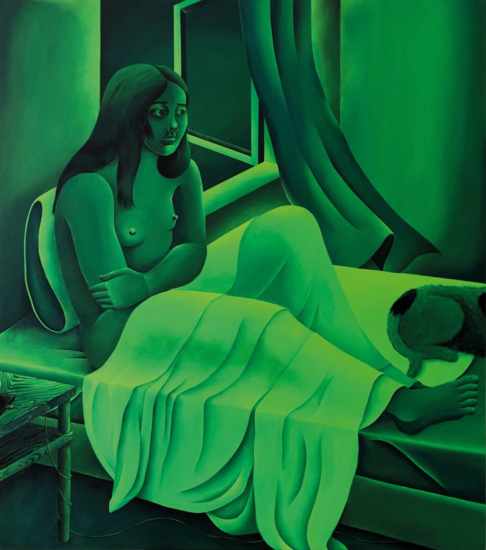 Joëlle Dubois, Untitled, 2024, Acrylic on panel, 110 x 97 cm