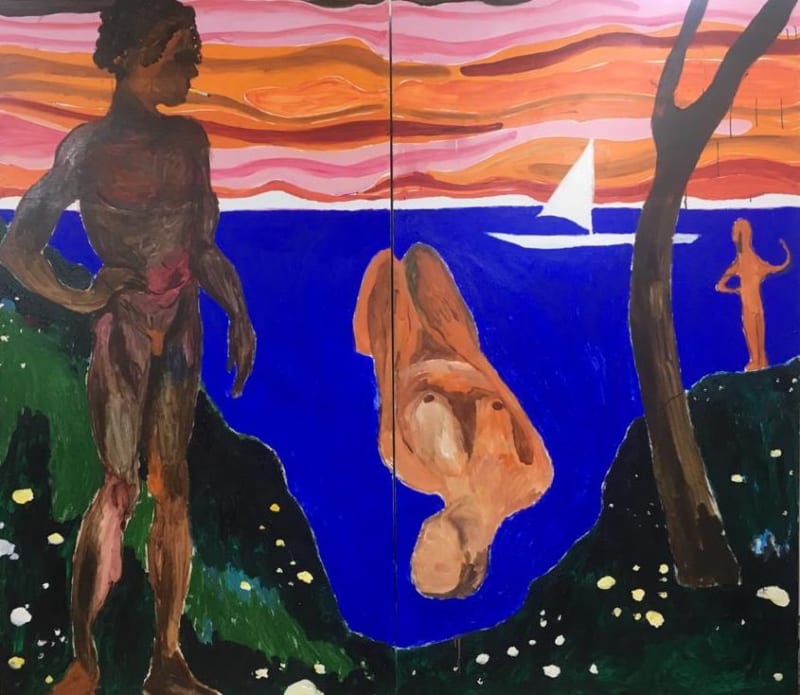 Gideon Appah - Bathers in a warm afternoon, 2020 - AFIKARIS Gallery