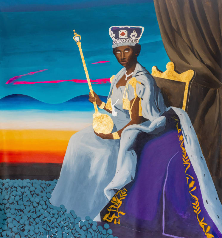 Boluwatife Oyediran - Untitled (portrait of Queen Elizabeth II), 2021 - 214x200cm