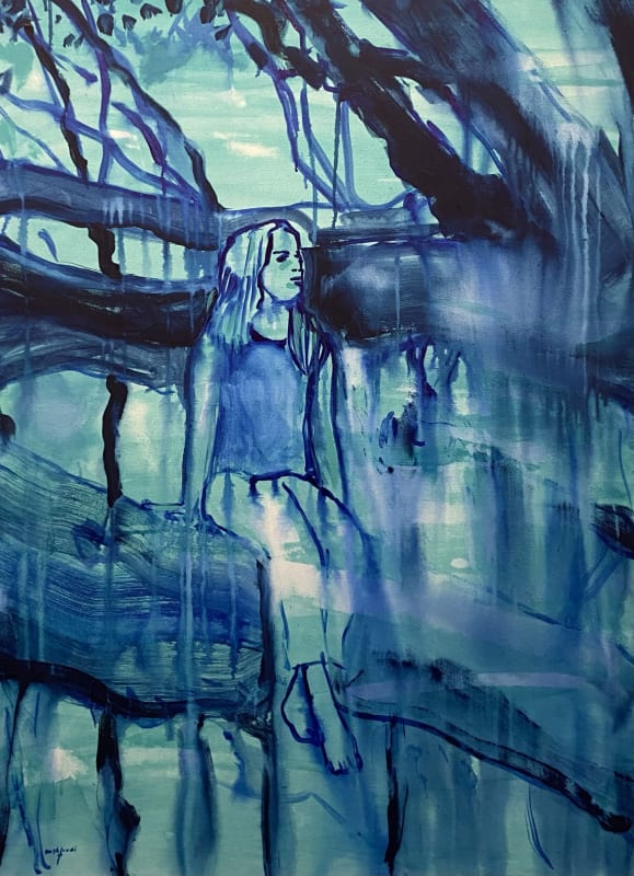 Omar Mahfoudi - J'aurais jamais dû m'éloigner de mon arbre 1, 2022 - 120x88cm