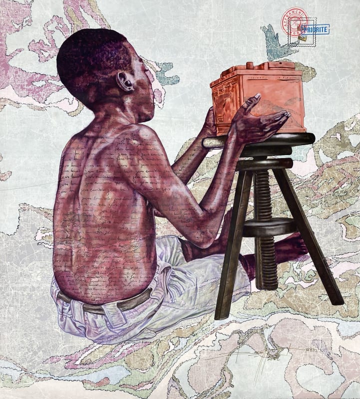 Jean David Nkot - www#Pomme de la discorde.org , 2022 - 160x140cm