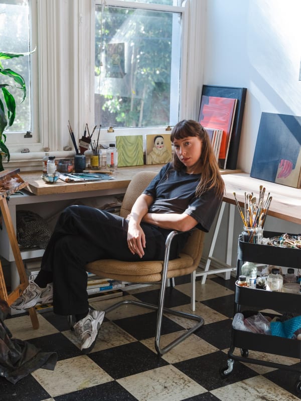 Mia Middleton in her studio in Sydney, Australia, 2022. Photo by Dimitri Tricolas.