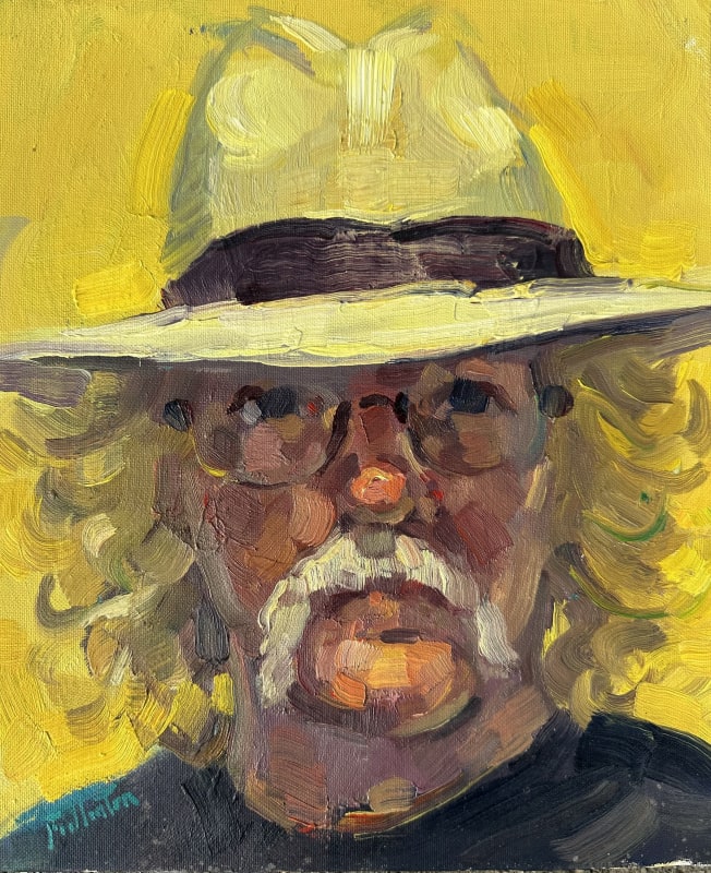 James Fullarton Self Portrait Oil on board 12 x 10 "
