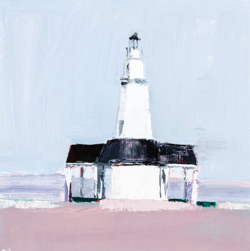 Kimberly Point Lighthouse Oil on canvas 14 x 14 "