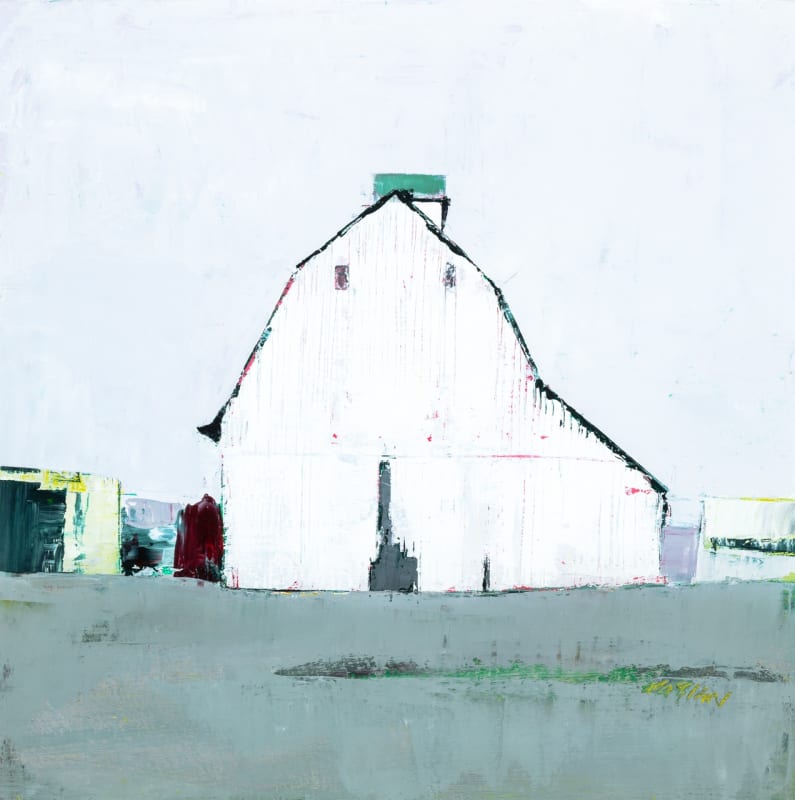 Amish Barn Kalona Oil on canvas 20 x 20 "