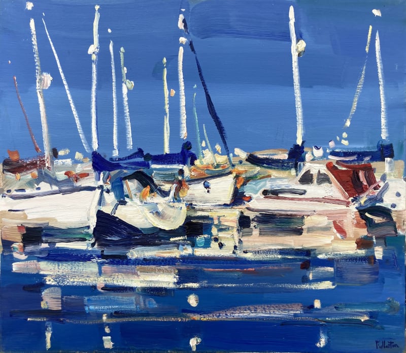 White Yachts at Troon, 2023. Oil on canvas, 26 x 30 " | Enquire/Buy now