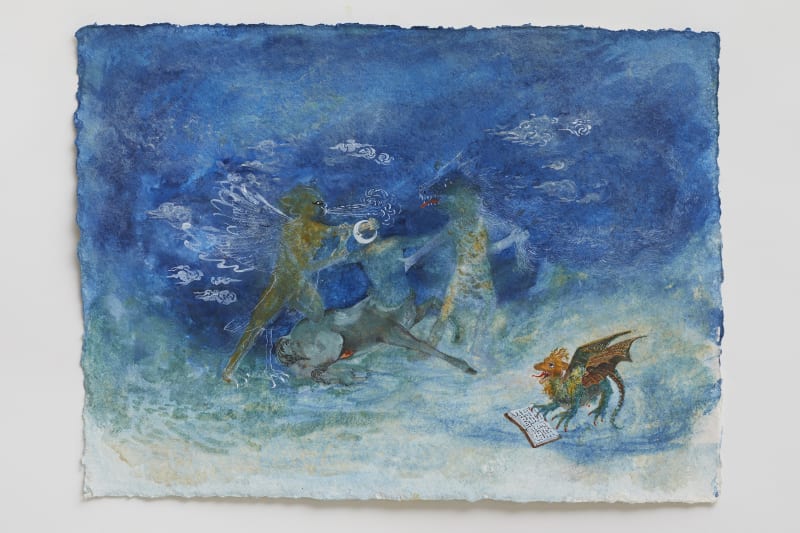 Karine Rougier, Croire aux fauves, 2024, Tempera sur papier indien Lamali