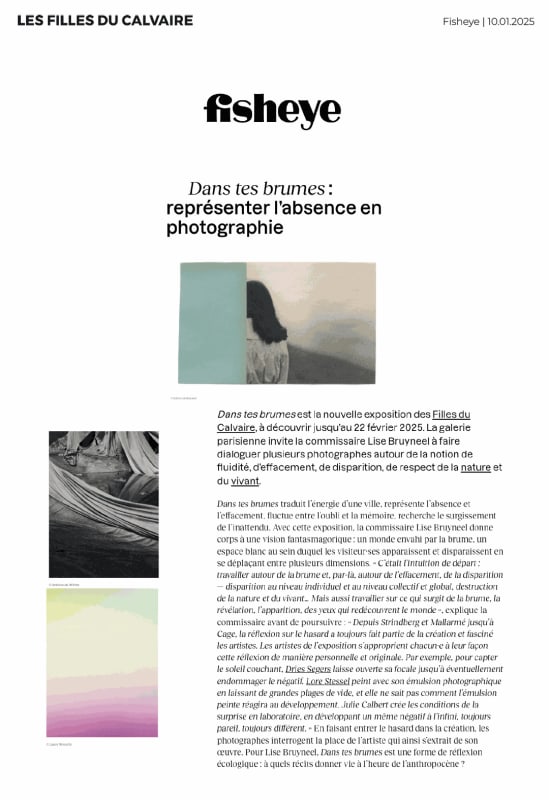 Dans tes brumes | Fisheye Magazine