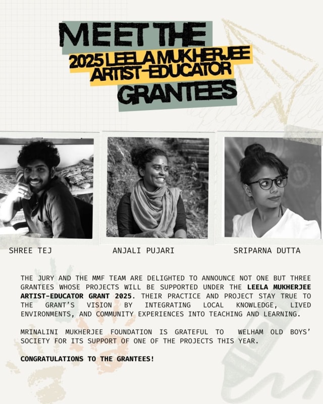 Leela Mukherjee Artist-Educator Grant 2025, Announcing Grantees