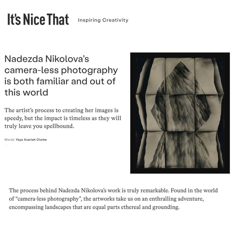 Nadezda Nikolova featured in It's Nice That