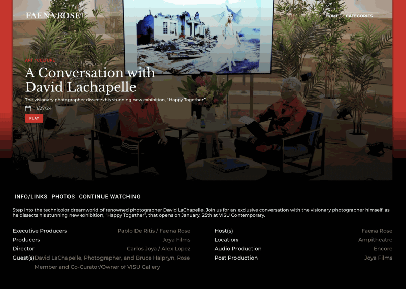 A Conversation with David Lachapelle, The visionary photographer dissects his stunning new exhibition, 'Happy Together.”