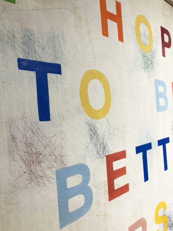 Ces McCully, behind the letters