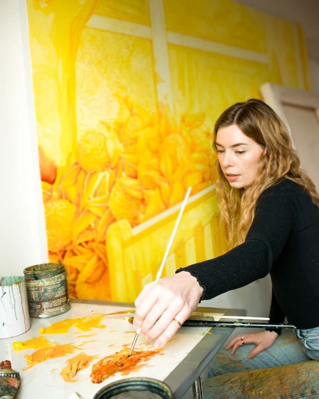 Grace Tobin in her studio