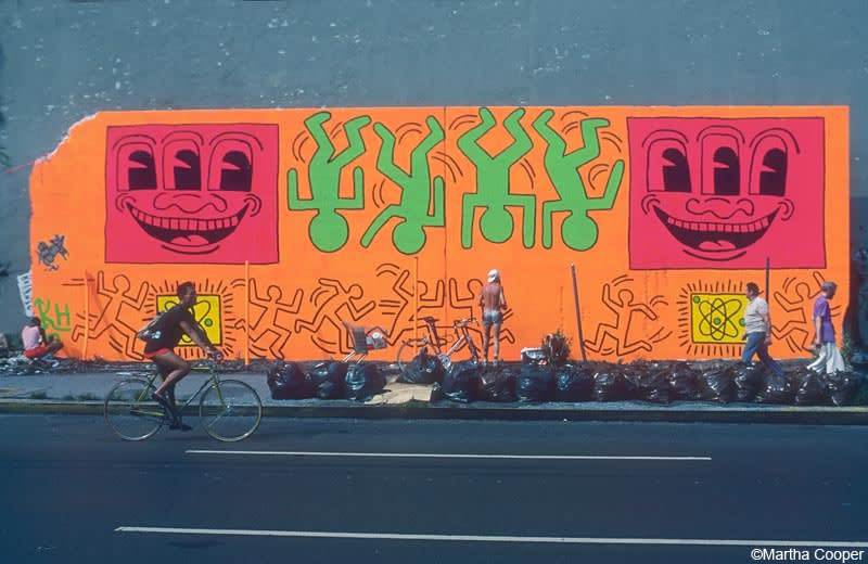 Martha Cooper ‘Keith Haring Painting the Bowery Wall’ Digital C print, Signed and Numbered, Edition 5/9, printed on Hahnemuhle fine...
