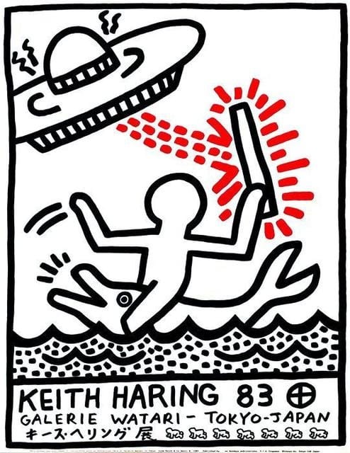 Galerie Watari Tokyo Poster, 1983 Created to promote Haring's first solo exhibition at Galerie Watari in Tokyo, Japan in 1983....