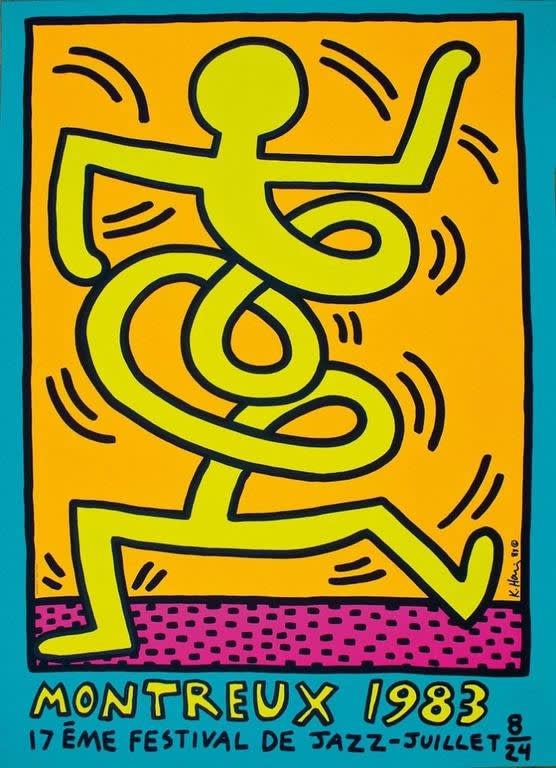 Montreux Jazz Festival (Yellow Man), 1983 One from the series of 3 silkscreen editions for the annual Jazz Festival in...