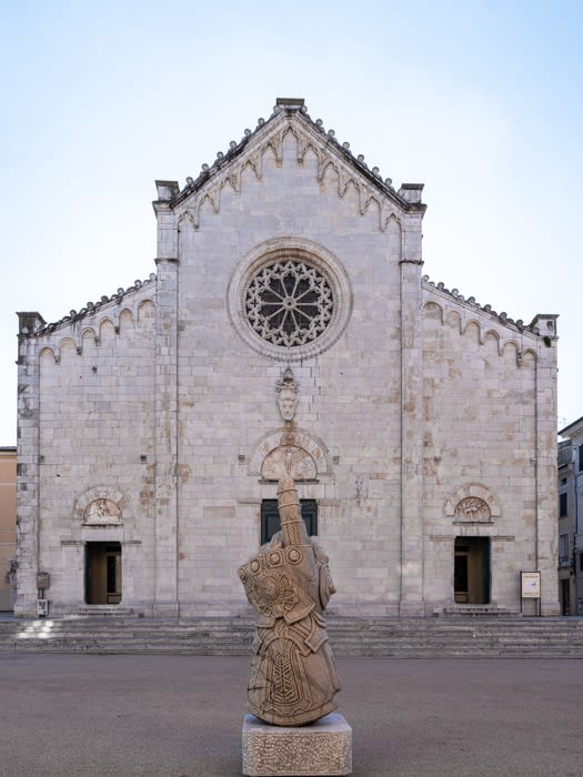 "Hand of Justice" in front of the Church of Sant'Agostino