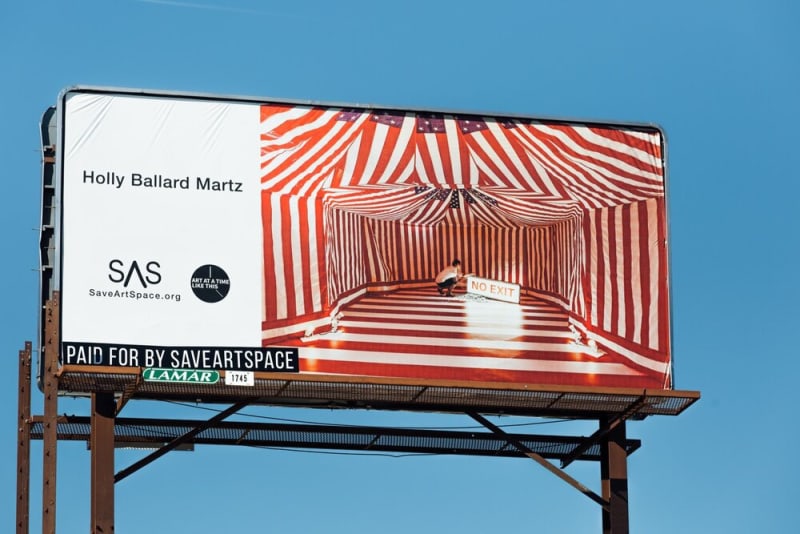 Another recent billboard project featuring Martz' work for Ministry of Truth and Art At A Time Like This curated by Barbara Pollack and Anne Verhallen.