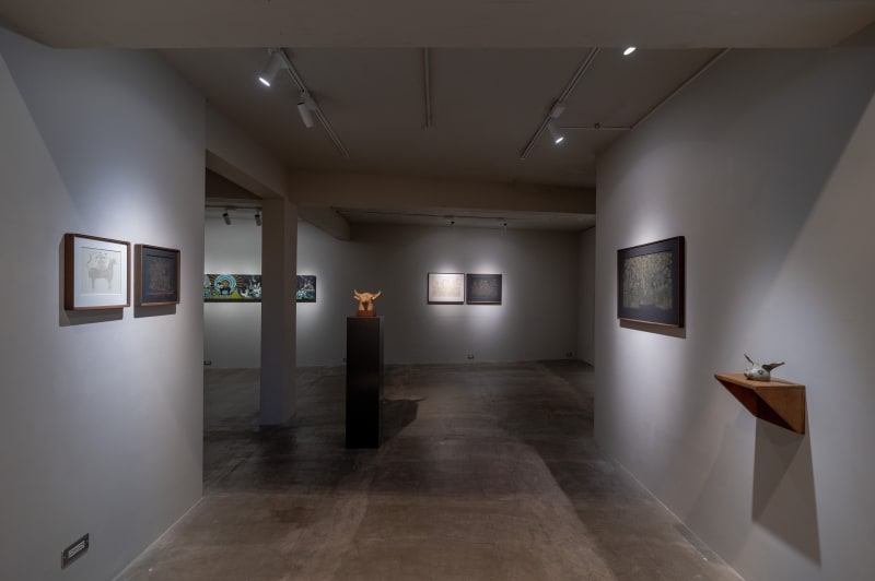 林義隆|太陽系(夜) Solar System(in the night)|2023|40x60cm|銅版蝕刻