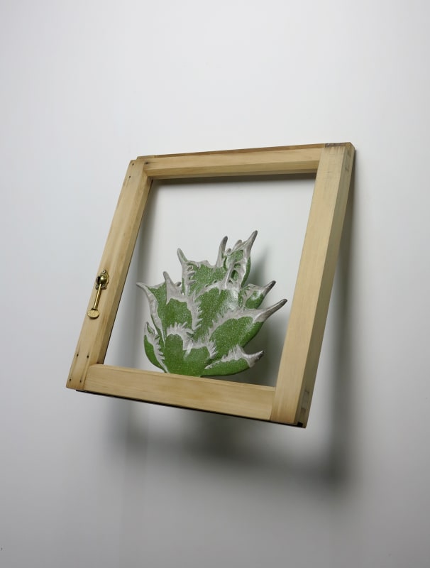 林冠吟|嚴龍|2023|銅、檜木|37 × 3 × 38 cm