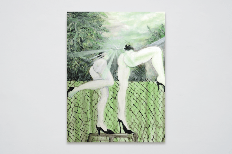 溫佳寧|時刻未臨|2025|145 × 108.5 × 5 cm|壓克力、蠟筆、畫布