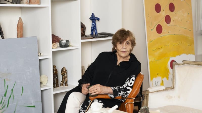 Portrait of Simone Fattal, 2021. Image and Art Direction: Europium (Julia Andréone and Ghazaal Vojdani)