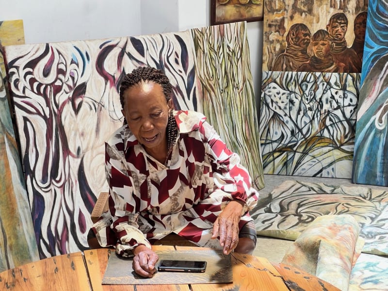 Theresa Musoke in her studio