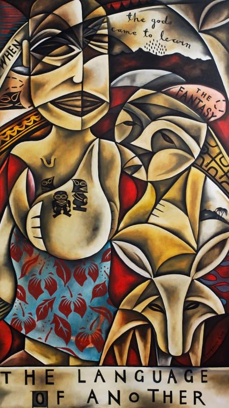 Mahiriki Tangaroa, The Language of Another, oil on canvas, 2006.