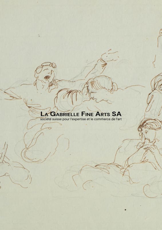 Cover with a detail of a drawing and the text 'La Gabrielle Fine Arts SA: société suisse pour l'expertise et le commerce de l'art.