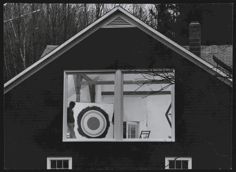 Kenneth Noland in his studio, ca. 1950s-60s