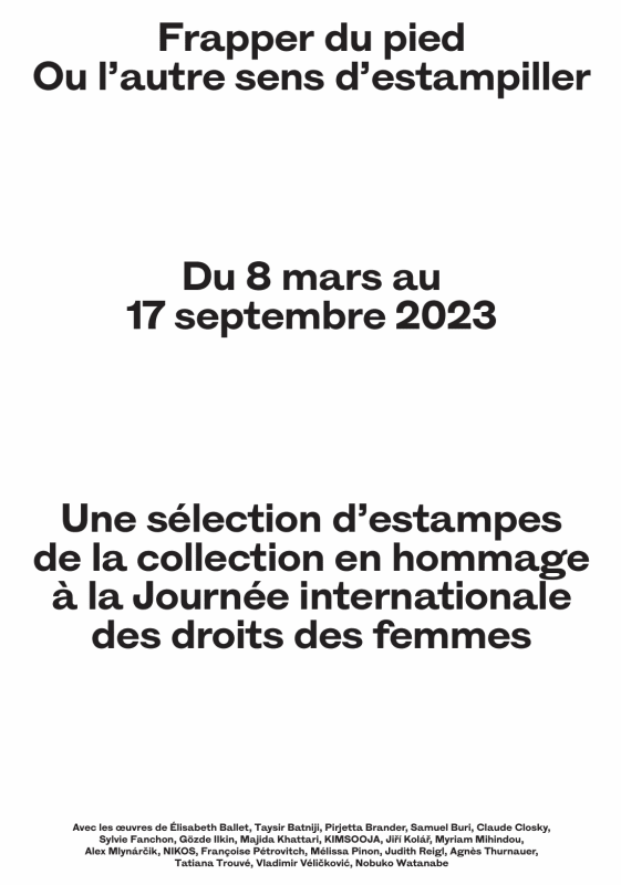 « Frapper du pied », Ou l’autre sens d’estampiller, MAC VAL - Musée d'art contemporain du Val-de-Marne, Vitry-sur-Seine