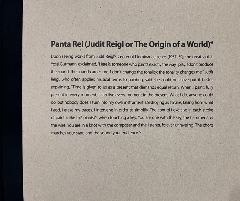 Panta Rei (Judit Reigl or The Origin of a World), Ubu Gallery, New York